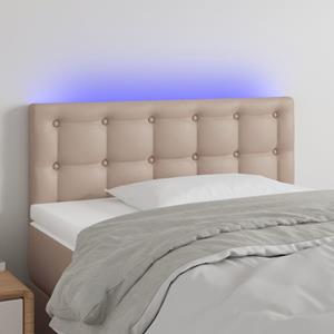 VidaXL Hoofdbord LED 90x5x78/88 cm kunstleer cappuccinokleurig