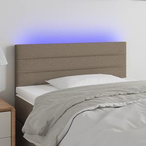 VidaXL Hoofdbord LED 80x5x78/88 cm stof taupe