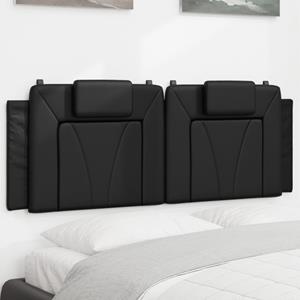 VidaXL Hoofdbordkussen 140 cm kunstleer zwart