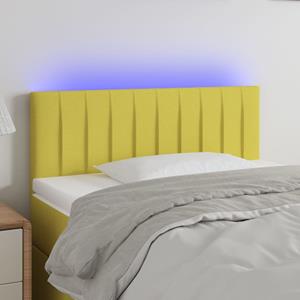 VidaXL Hoofdbord LED 100x5x78/88 cm stof groen