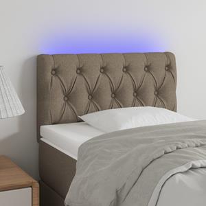 VidaXL Hoofdbord LED 80x7x78/88 cm stof taupe