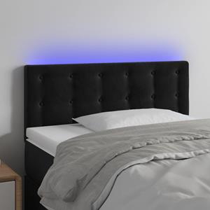 VidaXL Hoofdbord LED 80x5x78/88 cm fluweel zwart