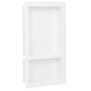 Douchenis met 2 vakken 41x69x9 cm hoogglans wit