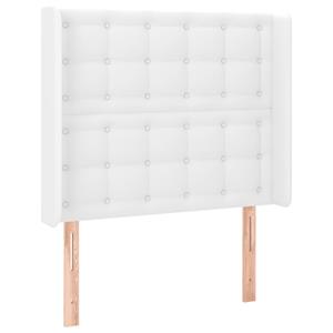 vidaXL Hoofdbord LED 93x16x118/128 cm kunstleer wit
