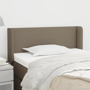 VidaXL Hoofdbord met randen 83x16x78/88 cm stof taupe
