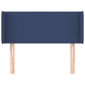 vidaXL Hoofdbord met randen 93x16x78/88 cm stof blauw