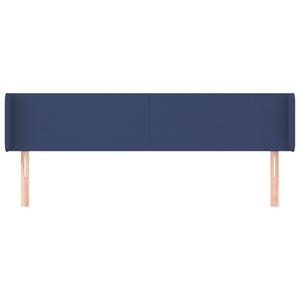 vidaXL Hoofdbord met randen 203x16x78/88 cm stof blauw