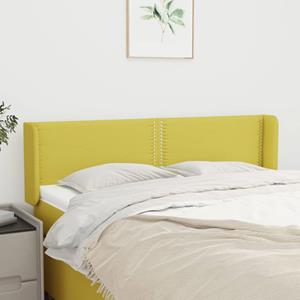 VidaXL Hoofdbord met randen 147x16x78/88 cm stof groen