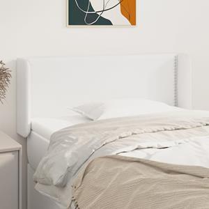 VidaXL Hoofdbord met randen 93x16x78/88 cm kunstleer wit