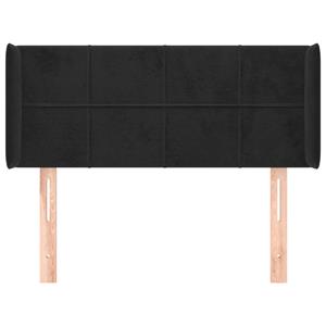 VidaXL Hoofdbord met randen 93x16x78/88 cm fluweel zwart