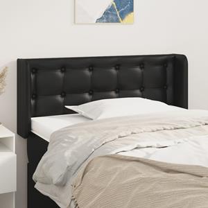 VidaXL Hoofdbord met randen 83x16x78/88 cm kunstleer zwart