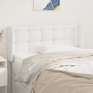 VidaXL Hoofdbord met randen 93x16x78/88 cm kunstleer wit