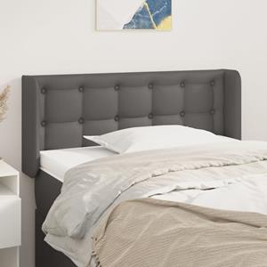 VidaXL Hoofdbord met randen 103x16x78/88 cm kunstleer grijs