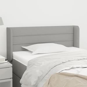 VidaXL Hoofdbord met randen 83x16x78/88 cm stof lichtgrijs