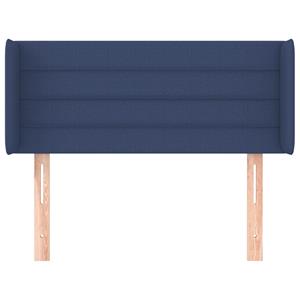 vidaXL Hoofdbord met randen 93x16x78/88 cm stof blauw