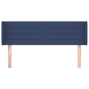 vidaXL Hoofdbord met randen 147x16x78/88 cm stof blauw