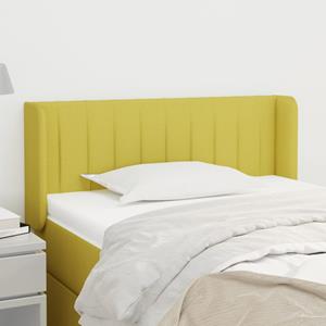 VidaXL Hoofdbord met randen 103x16x78/88 cm stof groen