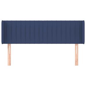 vidaXL Hoofdbord met randen 147x16x78/88 cm stof blauw