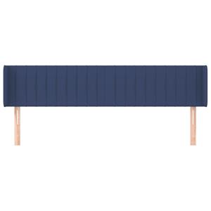 vidaXL Hoofdbord met randen 163x16x78/88 cm stof blauw