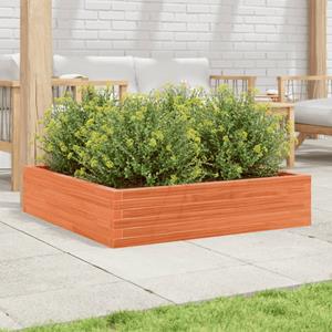 VidaXL Plantenbak 100x100x23 cm massief grenenhout wasbruin