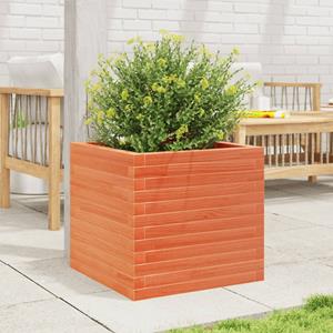 VidaXL Plantenbak 50x50x45,5 cm massief grenenhout wasbruin