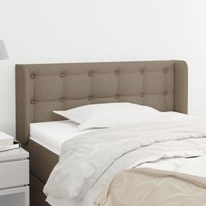 VidaXL Hoofdbord met randen 93x16x78/88 cm stof taupe