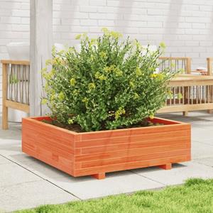 VidaXL Plantenbak 90x90x26,5 cm massief grenenhout wasbruin