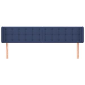 vidaXL Hoofdbord met randen 183x16x78/88 cm stof blauw