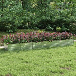 VidaXL Plantenbak verhoogd 480x80x45 cm gegalvaniseerd staal zilver