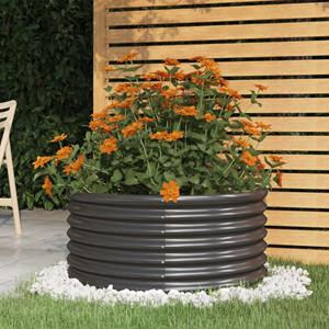 VidaXL Plantenbak 80x80x36 cm gepoedercoat staal antracietkleurig