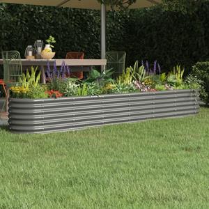 VidaXL Plantenbak 260x40x36 cm gepoedercoat staal grijs