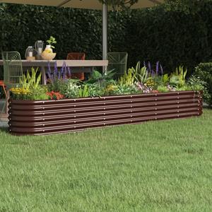 VidaXL Plantenbak 260x40x36 cm gepoedercoat staal bruin