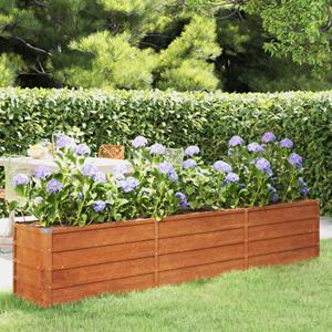 VidaXL Plantenbak verhoogd 240x40x45 cm cortenstaal roestig