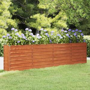 VidaXL Plantenbak verhoogd 320x40x77 cm cortenstaal roestig