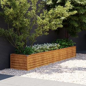 VidaXL Plantenbak verhoogd 291x50x36 cm cortenstaal