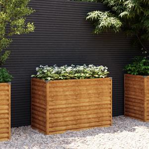 VidaXL Plantenbak verhoogd 100x50x69 cm cortenstaal