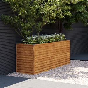 VidaXL Plantenbak verhoogd 196x50x69 cm cortenstaal