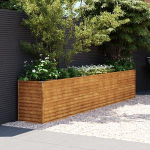 VidaXL Plantenbak verhoogd 385x50x69 cm cortenstaal