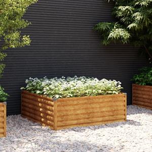 VidaXL Plantenbak verhoogd 100x100x36 cm cortenstaal