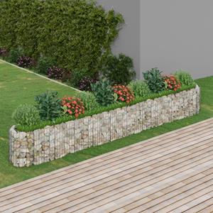 VidaXL Gabion plantenbak verhoogd 400x50x50 cm gegalvaniseerd ijzer