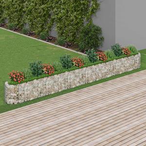 VidaXL Gabion plantenbak verhoogd 540x50x50 cm gegalvaniseerd ijzer