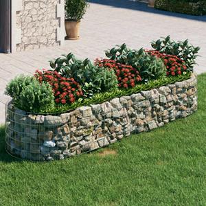VidaXL Gabion plantenbak verhoogd 300x100x50 cm gegalvaniseerd ijzer