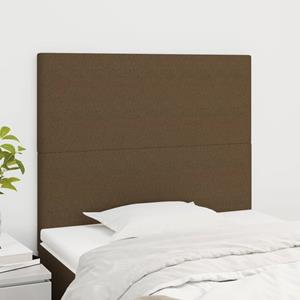 VidaXL Hoofdborden 2 st 80x5x78/88 cm stof donkerbruin 8720287238935