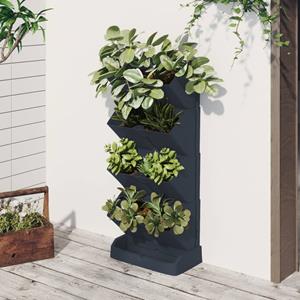 VidaXL Plantenbakkenset 4 st verticaal polypropeen antracietkleur