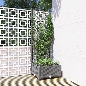 VidaXL Plantenbak met latwerk 40x40x121,5 cm polypropeen