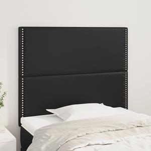 VidaXL Hoofdborden 2 st 100x5x78/88 cm kunstleer zwart