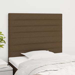 VidaXL Hoofdborden 2 st 80x5x78/88 cm stof donkerbruin 8720287243137