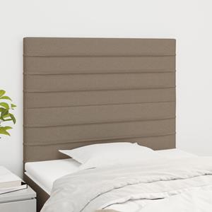 VidaXL Hoofdborden 2 st 80x5x78/88 cm stof taupe 8720287243144