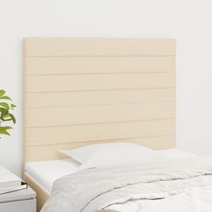 VidaXL Hoofdborden 2 st 80x5x78/88 cm stof crèmekleurig 8720287243151