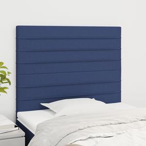 VidaXL Hoofdborden 2 st 80x5x78/88 cm stof blauw 8720287243168